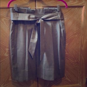 BCBG Taupe Paper Bag Waist Skirt, Size 8